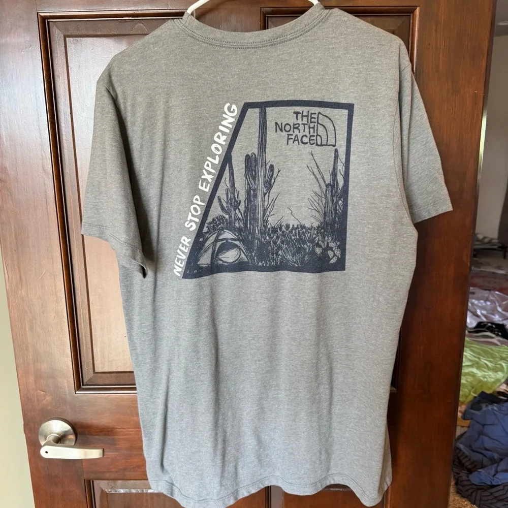 The North Face Heather Gray Short Sleeve Logo Tee